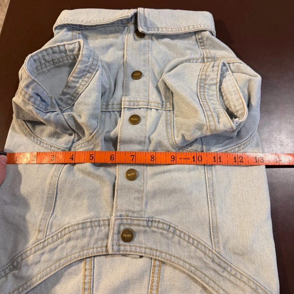 NWT Reddy Denim Dog Jacket - Light Wash, XL